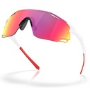 Óculos de Sol Unissex Oakley Cybr Dyno Polished White Prizm Road - Foto 4