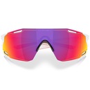Óculos de Sol Unissex Oakley Cybr Dyno Polished White Prizm Road - Foto 7