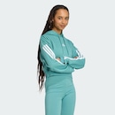 Blusão Moletinho com Capuz Cropped Feminino Adidas Essentials Três Listras - Foto 4