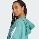 Blusão Moletinho com Capuz Cropped Feminino Adidas Essentials Três Listras - Foto 5