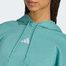 Blusão Moletinho com Capuz Cropped Feminino Adidas Essentials Três Listras - Foto 6