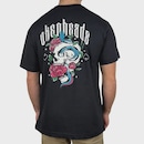 Camiseta Okenheads Básica Silk Rosas Masculina - Foto 2