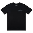 Camiseta Masculina New Era Los Angeles Dodgers MLB Back to Black - Foto 1