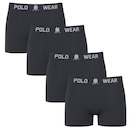 Kit 4 Cuecas Boxer Polo Wear Basic Infantil - Foto 1