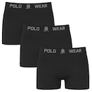 Kit 3 Cuecas Boxer Polo Wear Basic Infantil - Foto 1