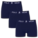 Kit 3 Cuecas Boxer Polo Wear Basic Infantil - Foto 1