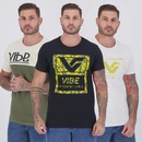 Kit 3 Camisetas Vibe Masculina - Foto 7