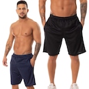 Kit 2 Bermuda Helanca Academia Corrida Esportiva Bolso Masculina - Foto 2