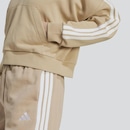 Blusão de Moletom Cropped adidas Essentials 3 Stripes Feminino - Foto 6