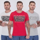 Kit 3 Camisetas Vibe Masculina - Foto 1