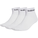 Meia Masculina Adidas Linear Ankle 3 Pares - Foto 1