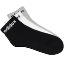 Meia Masculina Adidas Linear Ankle 3 Pares - Foto 2