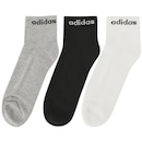 Meia Masculina Adidas Linear Ankle 3 Pares - Foto 3
