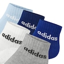 Kit 5 Pares de Meias Sortidas adidas Ankle Linear Pack Infantil Tamanho 32 ao 34 - Foto 2