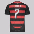 Camisa Flamengo I 25/26 7 L. Araújo adidas Masculina - Foto 1