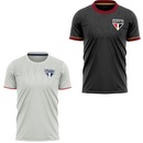 Kit 2 Camisas do São Paulo Enlace + Mistura Braziline Masculino - Foto 1