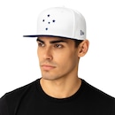 Boné Cruzeiro Vintage New Era Branco Aba Reta Futebol 9Fifty - Foto 2