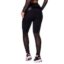 Calça Legging Selene Com Recorte Tule Feminina - Foto 2