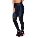 Calça Legging Selene Com Recorte Tule Feminina - Foto 1
