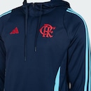 Blusão de Moletom de Treino com Capuz do Flamengo Tiro 24 adidas Masculino - Foto 4