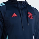 Blusão de Moletom de Treino com Capuz do Flamengo Tiro 24 adidas Masculino - Foto 6