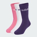 Meias Infantil Adidas Linear Crew - 3 Pares por pacote - Foto 3