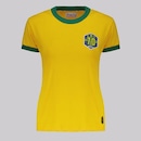 Camisa do Brasil FutFanatics Retrô 1970 Feminina - Foto 1