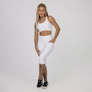 Calça Corsário Cintura Alta Recortes Bolso - Feminina - Foto 5