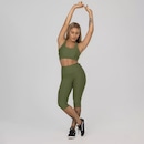 Calça Corsário Cintura Alta Recortes Bolso - Feminina - Foto 5