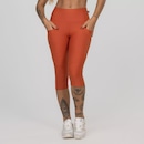 Calça Corsário Cintura Alta Recortes Bolso - Feminina - Foto 1