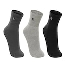 Meia Cano Médio Lupo com 3 Pares Unissex - Foto 1