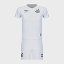 Kit Uniforme de Futebol Infantil Umbro Santos Oficial 2025 - Foto 1