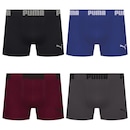 Kit 4 Cuecas Puma Boxer Sem Costura Masculina - Foto 1