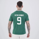 Camisa FutFanatics do Palmeiras Vitor Roque 9 Alviverde Masculina - Foto 1