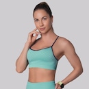 Top Selene Quadriculado Sem Costura com Bojo Removível - Foto 1