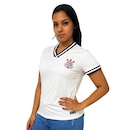 Camisa do Corinthians Coimbra Baby Look Duo Lines - Feminina - Foto 2
