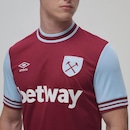 Camisa West Ham Home 2025 Umbro Masculina - Foto 4