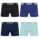 Cueca Boxer Sem Costura Puma - 4 unidades - Masculina - Foto 1