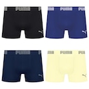 Cueca Boxer Sem Costura Puma - 4 unidades - Masculina - Foto 1