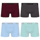 Cueca Boxer Sem Costura Puma - 4 unidades - Masculina - Foto 1