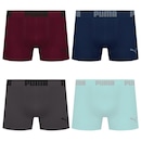 Cueca Boxer Sem Costura Puma - 4 unidades - Masculina - Foto 1