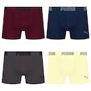 Cueca Boxer Sem Costura Puma - 4 unidades - Masculina - Foto 1