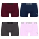 Cueca Boxer Sem Costura Puma - 4 unidades - Masculina - Foto 1