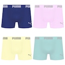 Cueca Boxer Sem Costura Puma - 4 unidades - Masculina - Foto 1