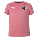 Camisa do Santos Umbro Outubro Rosa 2022/23 Infantil - Foto 1