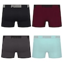 Cueca Boxer Sem Costura Puma - 4 unidades - Masculina - Foto 2