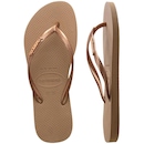 Chinelo De Dedo Havaianas Slim Logo Metallic Feminino - Foto 5