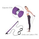 Kit Barra Pilates Elástico Pedal Gold Sports Master - Foto 6