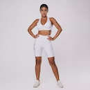 Bermuda Feminina Orbis Fitness Meia Coxa Jacquard Poliamida Cós Alto - Foto 2