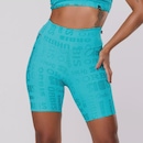 Bermuda Feminina Orbis Fitness Meia Coxa Jacquard Poliamida Cós Alto - Foto 1